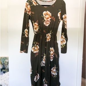 Fall Stretchy Midi Dress